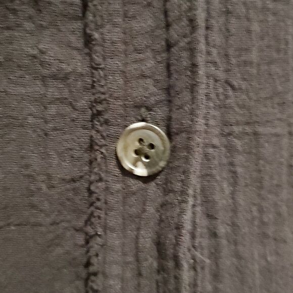 Free People We The Free Brown Button Down Shirt with Drawstring Baloon Sleeve - Picture 2 of 11